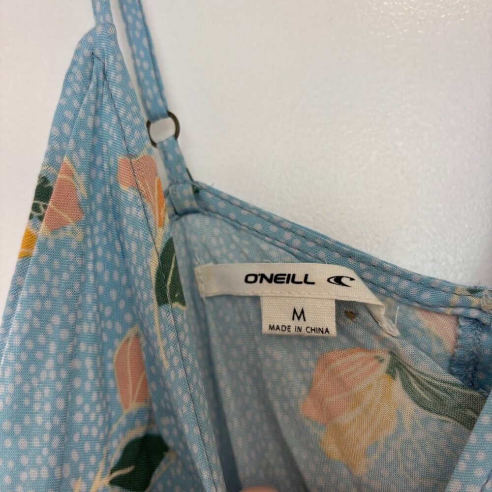 O'Neill Izzy Floral Flowers Baby Blue Midi Dress - Picture 6 of 10